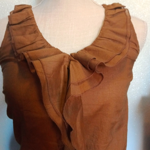 Loft Tank Ruffled Blouse - Picture 1 of 9